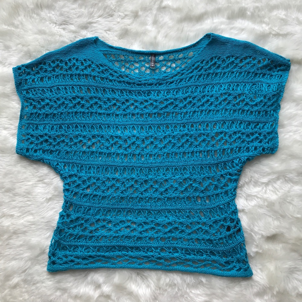 Bright Blue Crochet Top